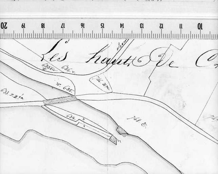 Extrait du plan cadastral napoléonien.