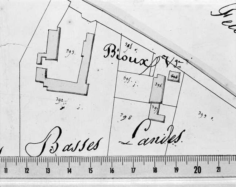 Extrait du plan cadastral napoléonien.