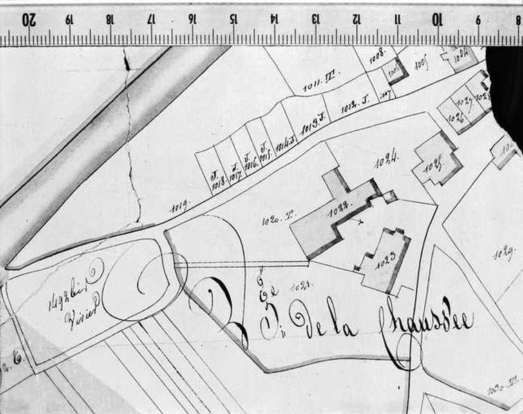 Extrait du plan cadastral napoléonien.