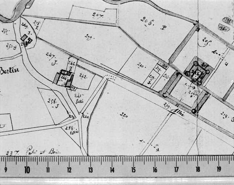 Détail du plan du château d'Herbault.