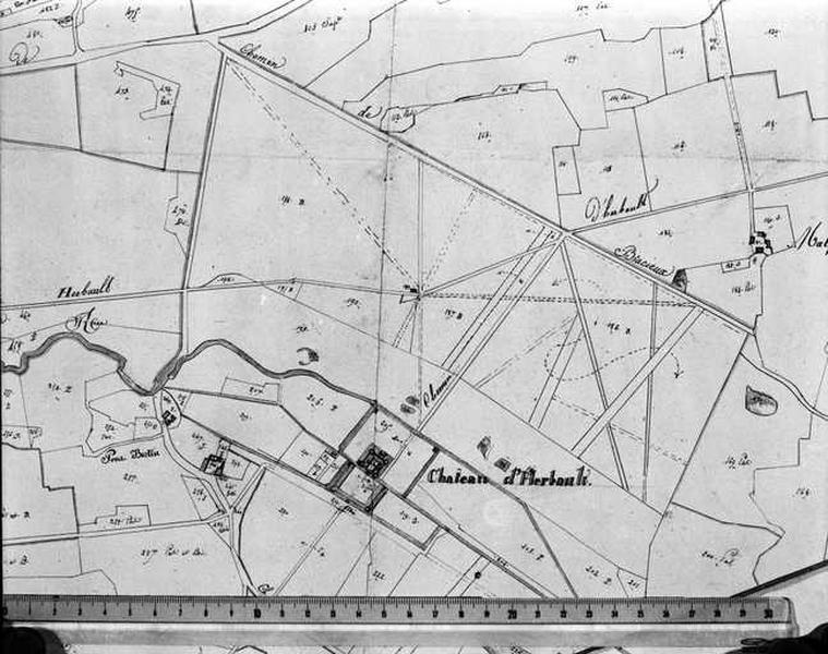 Plan de situation du Pont Bertin. Plan de situation du château d'Herbault.