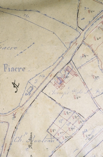 Extrait du plan de mise à jour du cadastre ancien.