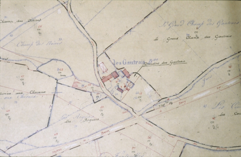 Extrait du plan de mise à jour du cadastre ancien.