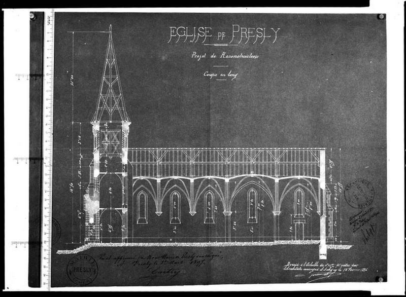 Coupe longitudinale, troisième projet.