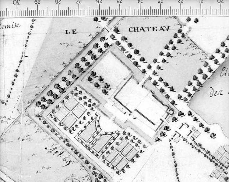 Plan de masse du château.