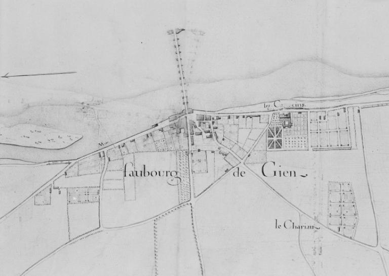 Plan du 18e siècle sur lequel une cale semble déjà figurer à cet endroit. (archives nationales, F 14). ; Plan du port des Capucins au 18e siècle. (archives nationales, F 14).