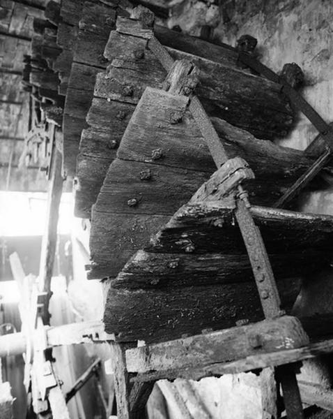 Détail de la roue à aubes.