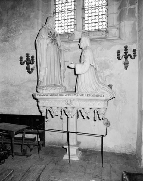 Groupe sculpté : Apparition du Sacré-Coeur à sainte Marguerite-Marie Alacoque