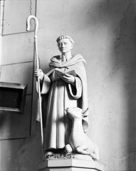 Groupe sculpté (demi-nature) : saint Gilles