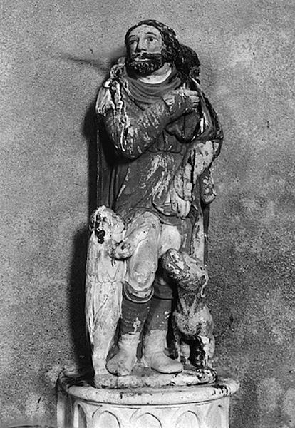 Groupe sculpté (statuette) : saint Roch