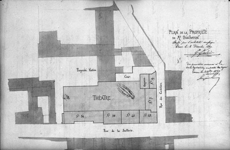 Plan de la propriété de M. Bûcheron, par Gustave Guérin, 2 décembre 1867.