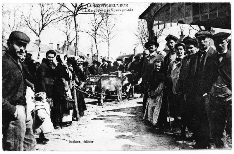 Le marché aux veaux, scène de rue.
