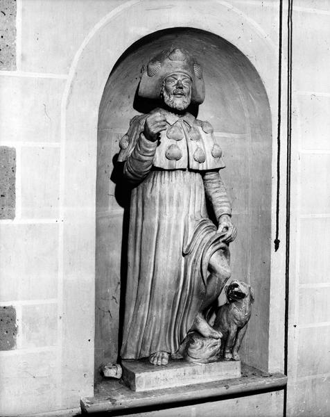 Statue (petite nature) : saint Roch