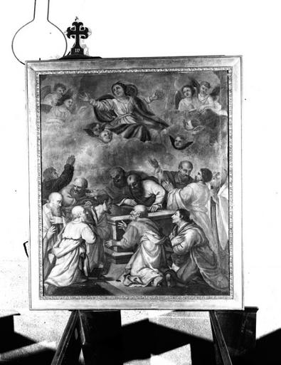 Peinture sur toile représentant l'Assomption, vue générale.