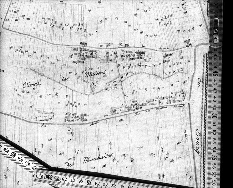 Extension du bâti en 1817 : bourg.