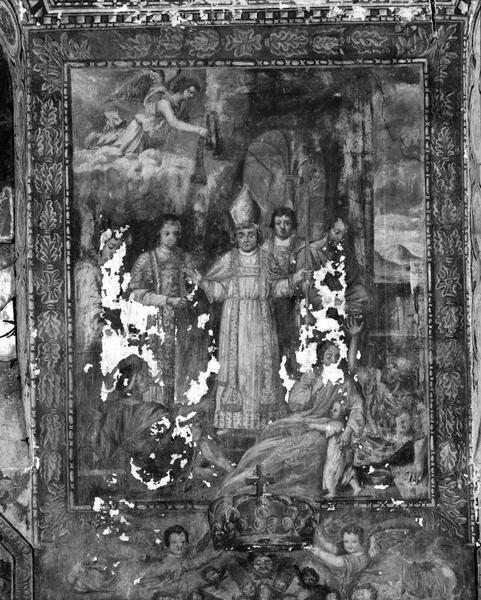 Peinture monumentale : saint Hubert guérissant des malades