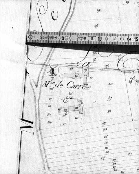 Ancien cadastre (1814-15) : extension du bâti.