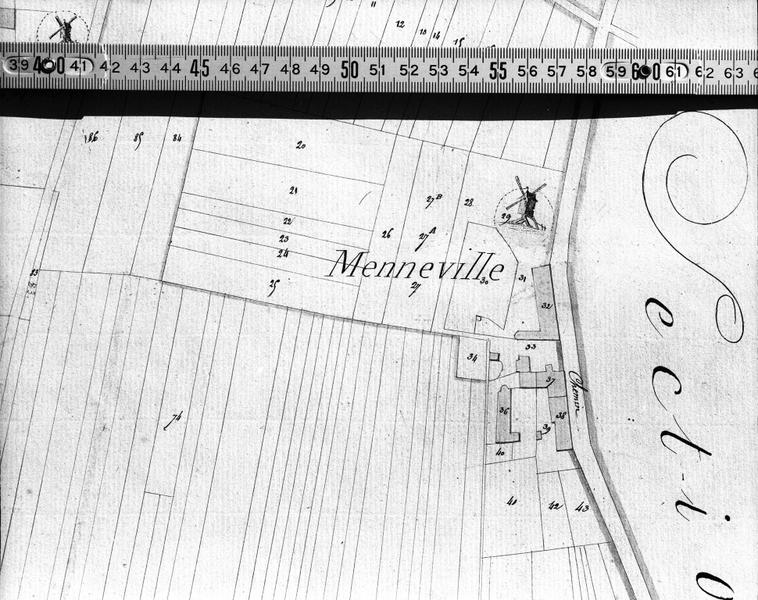 Ancien cadastre (1814-15) : extension du bâti.