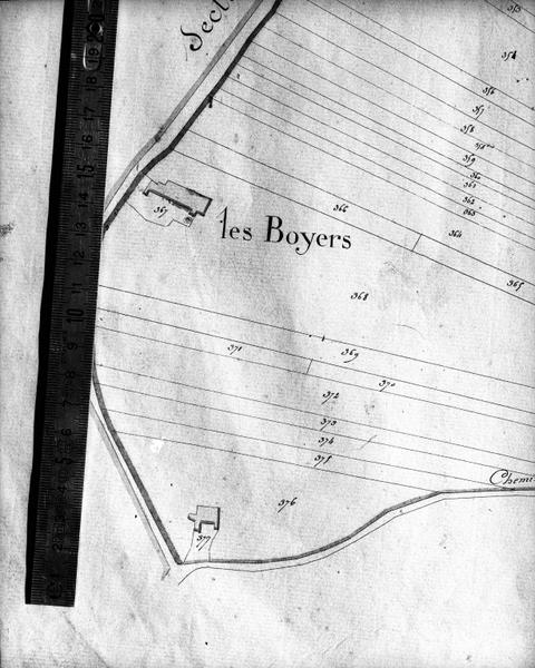 Plan cadastral du 19°siècle.