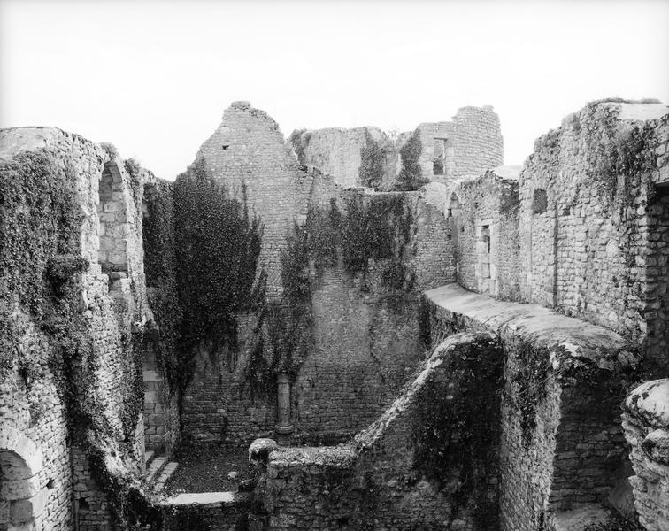 Mur de refend du logis, pris de la courtine nord.