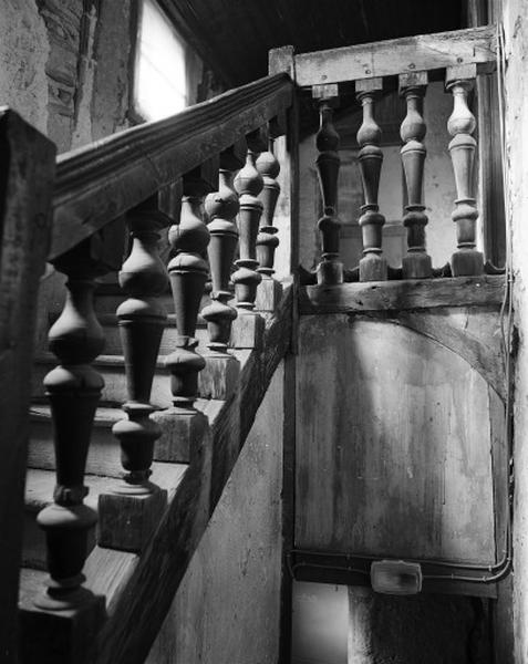 Escalier en fond de parcelle.