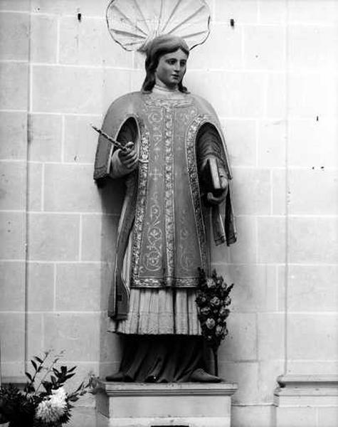 Statue (grandeur nature) : saint Baumer