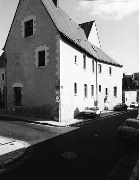 Bâtiments conventuels, état actuel. Bâtiment ouest, façade ouest.