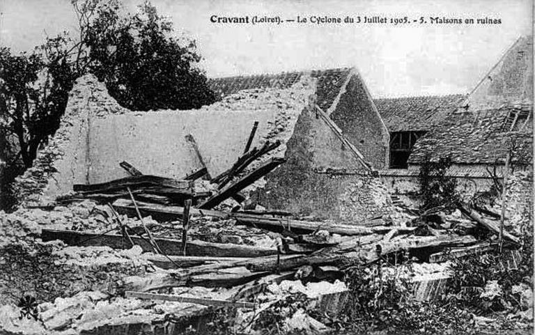 Maison en ruine après le passage du cyclone, 3 juillet 1905.