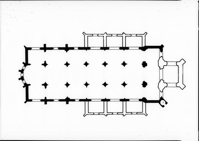 Plan de l'église paroissiale Saint-Martin.