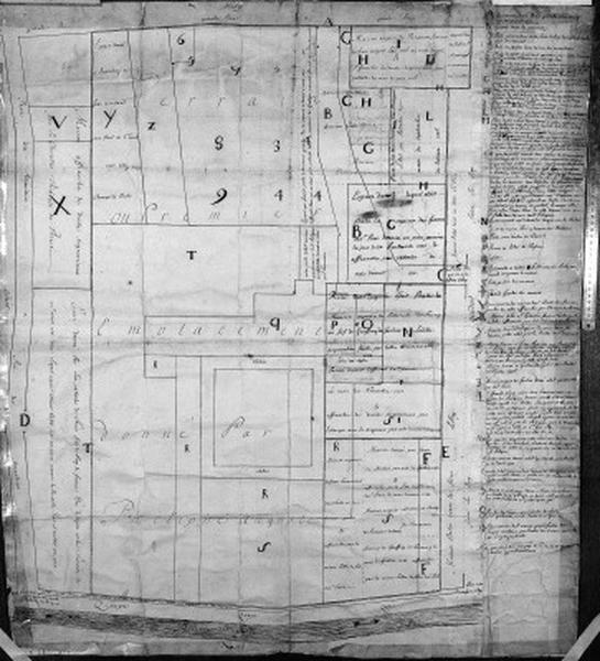 Plan terrier du couvent des Jacobins.