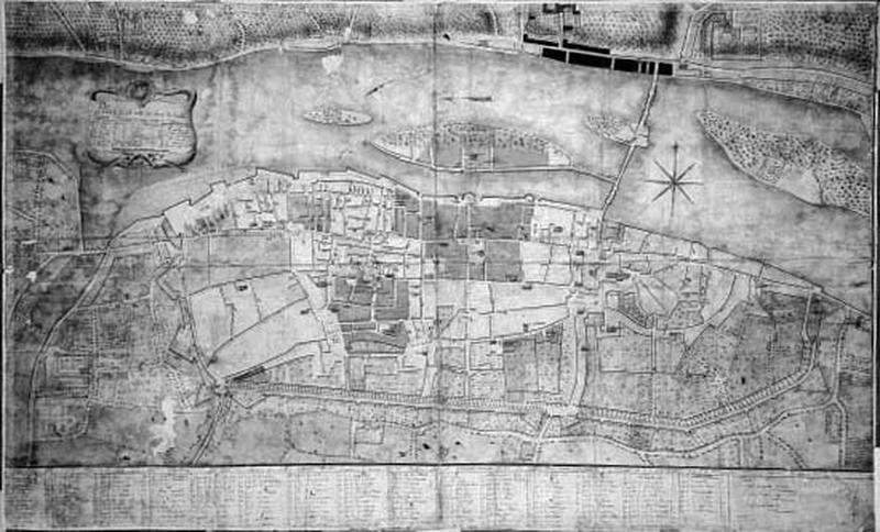 Plan de la ville de Tours et de ses environs avec la distinction de chaque justice dessiné par les ordres de M. l'abbé Baudry.