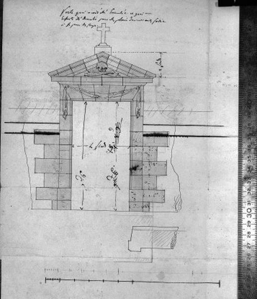 Porte du cimetière de Saint-Jean des Coups.