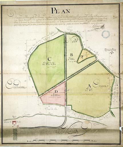 Plan d'une pièce de bois, 1767, Allouvris.