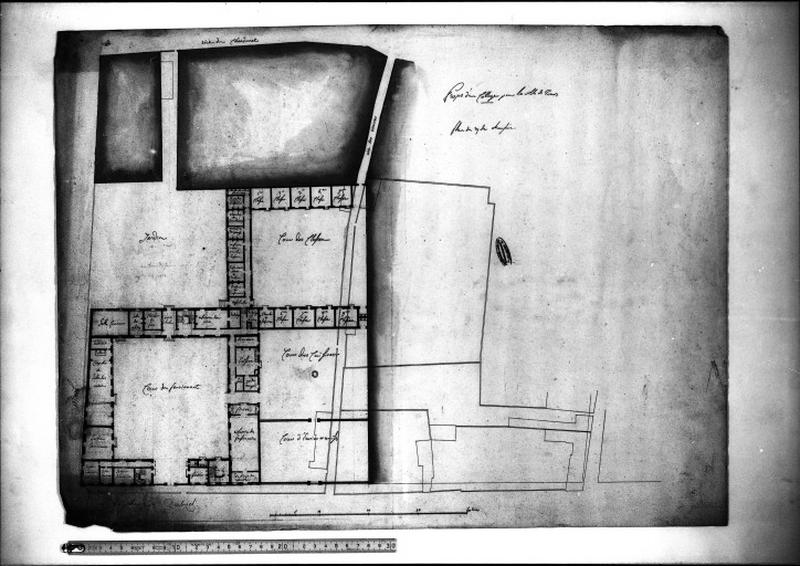 Projet d'un collège pour la ville de Tours, n.s., n.d. (1780) : plan du rez-de-chaussée.