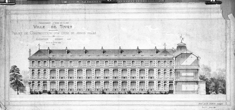 Projet de H. Prath et S. Loison, 1891 : façade.