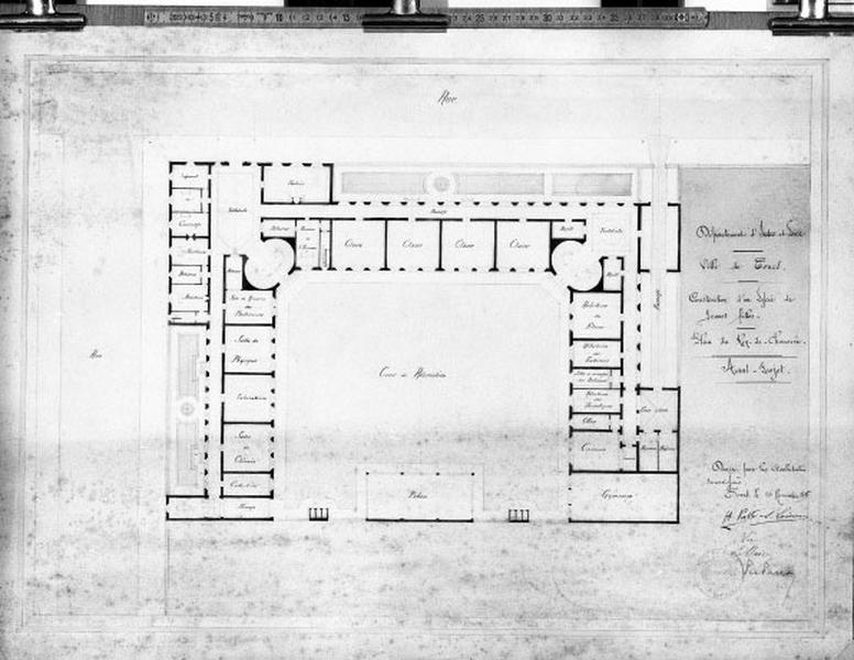 Projet de H. Prath et S. Loison, 1895 : plan du rez-de-chaussée.