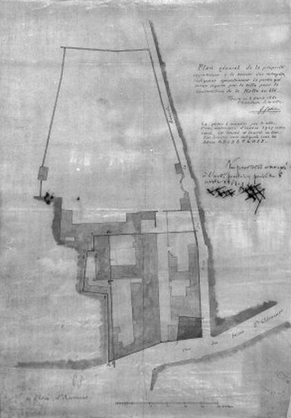 Plan général de la propriété appartenant à la société des entrepôts. Guérin, 1861.