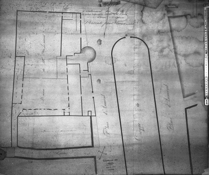 Projet de l'établissement d'une halle présenté par Fournier (s.d.).