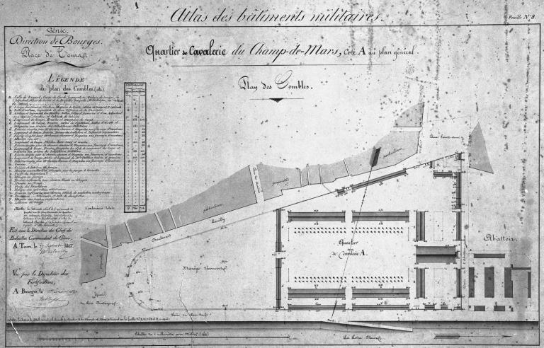 Plan du port de Portillon et de l'île Simon, 25 juin 1852, ingénieur Cormier. (archives départementales d'Indre-et-Loire, S 5038).