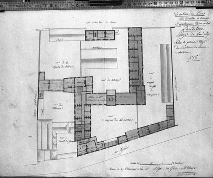 Plan du premier étage, 29 brumaire an X.