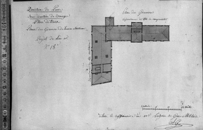 Plan des greniers, 29 brumaire an X.