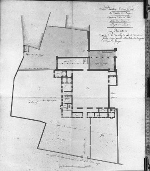 Projet d'aménagement an X : plan du rez-de-chaussée.