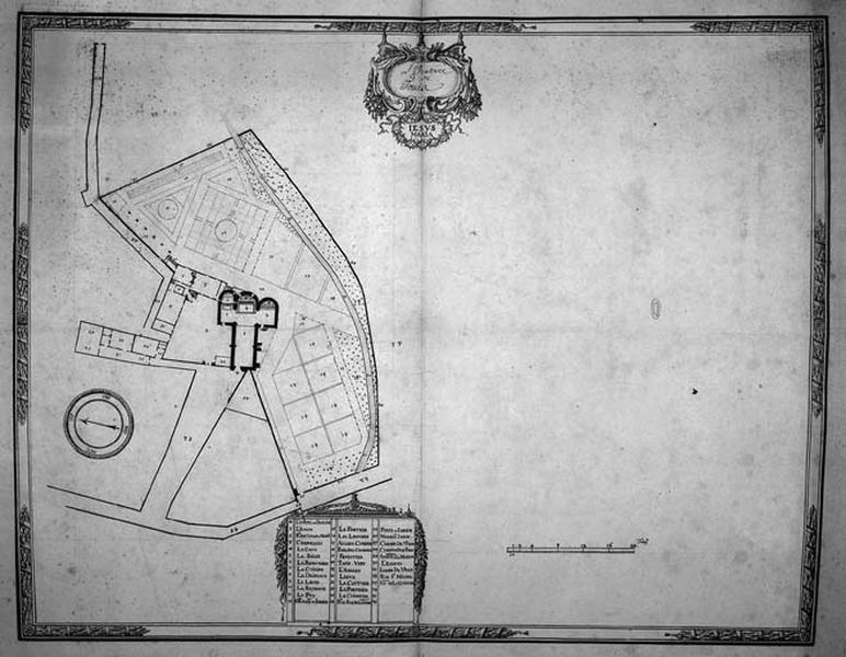 Plan dressé en 1673, détail.