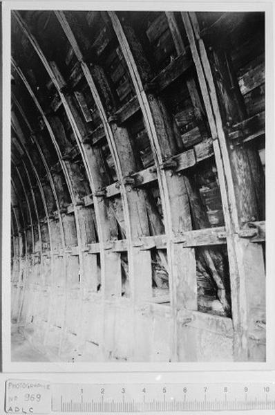 Détail de la charpente (avant restauration).