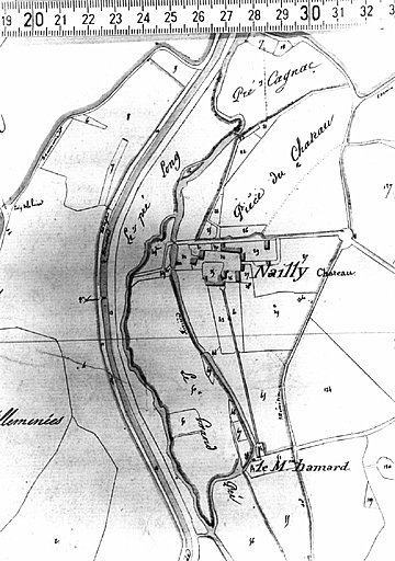 Extrait du plan cadastral ancien, section C, 1831, éch. 1/5000e.