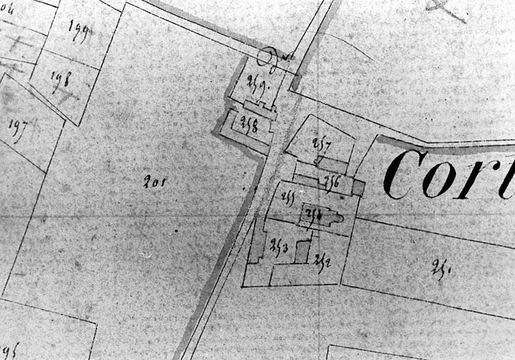 Extrait du plan cadastral ancien, section C, 1831, éch. 1/5000e.