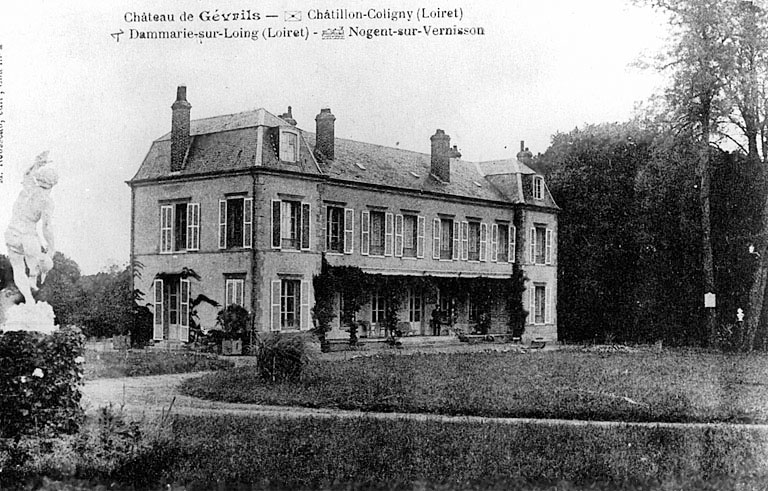 Vue générale du château vers 1900, de l'ouest (carte postale ancienne).