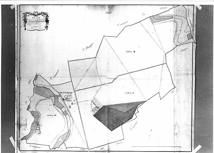 Plan de la commune de Cuzay Sainte Radegonde, An XI.