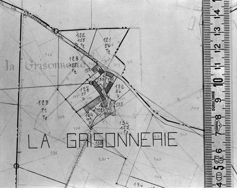 Cadastre de 1812 révisé en 1939, section B1 (minute).