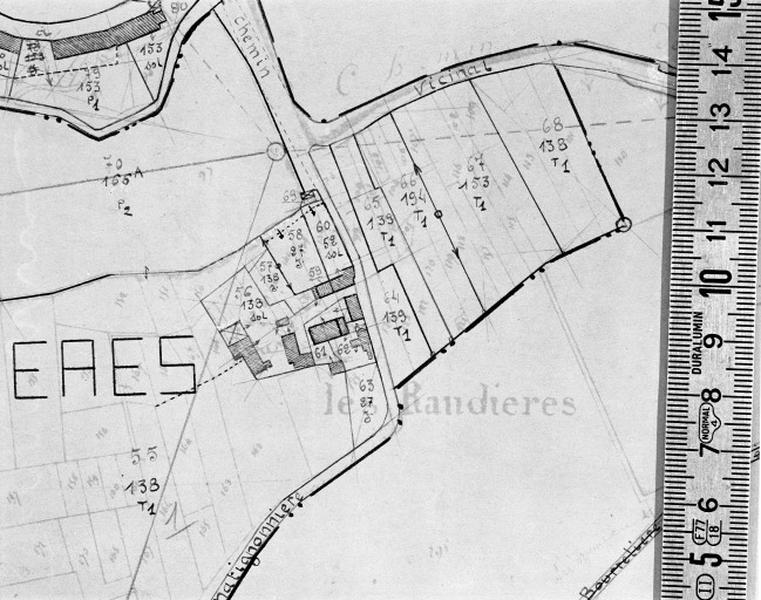 Cadastre de 1812 révisé en 1939, section B1 (minute).